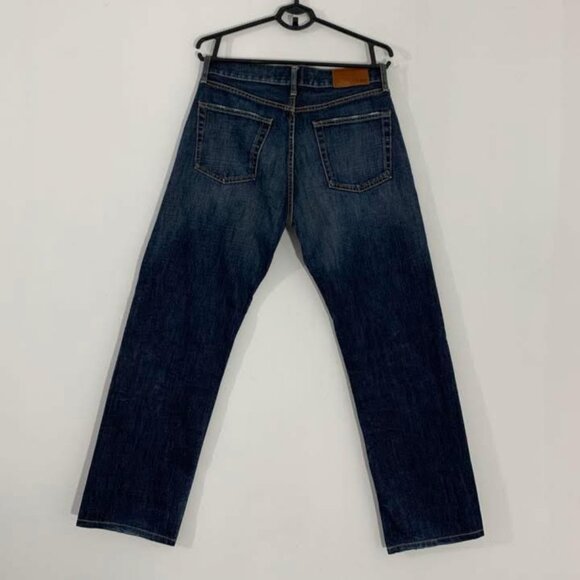 Dark Blue Straight Leg Jeans – Classic Indigo Wash - Picture 2 of 4